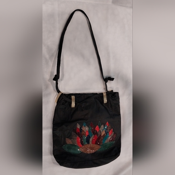 Moiseff Original Genuine Leather Black Shoulder Bag - Picture 2 of 14